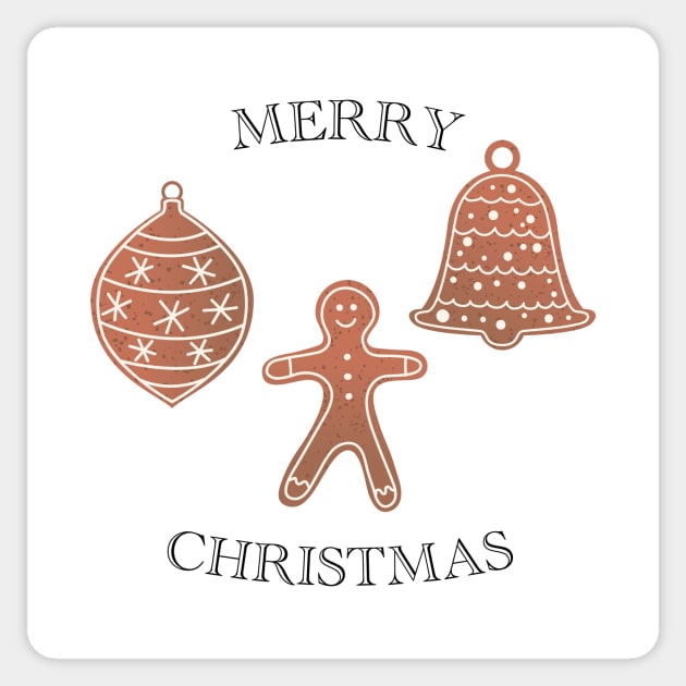 Gingerbread Christmas Sticker by SWON Design